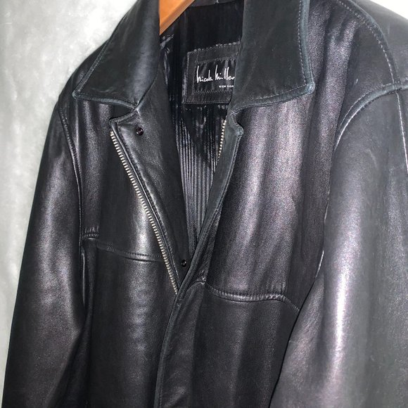 nicole miller leather jacket